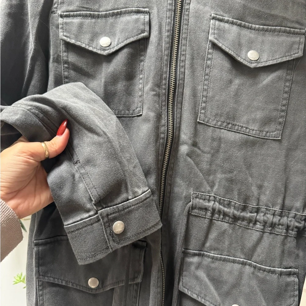 Express Dark Gray Military Field Jacket